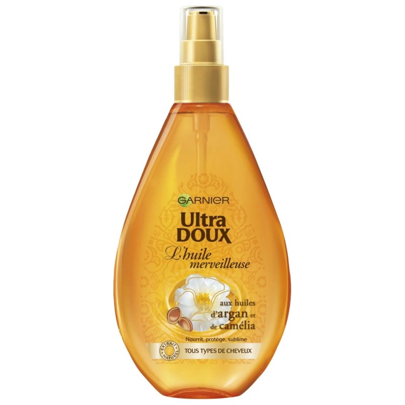 Garnier Ultra Doux Huile Nourrissante Cheveux Secs - Argan & Camélia - 150ml