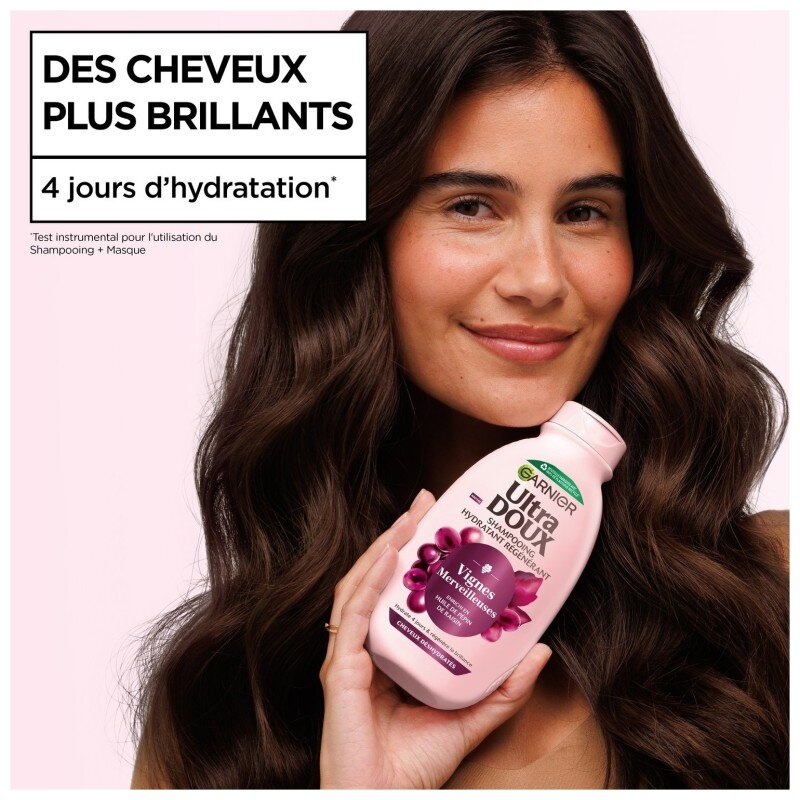 Ultra Doux Vignes Merveilleuses Shampooing Hydratant Regénérant - Cheveux Très Secs - 250ml