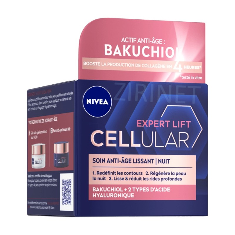 Nivea Cellular Expert Lift Soin Nuit Anti-Âge Lissant - 50ml