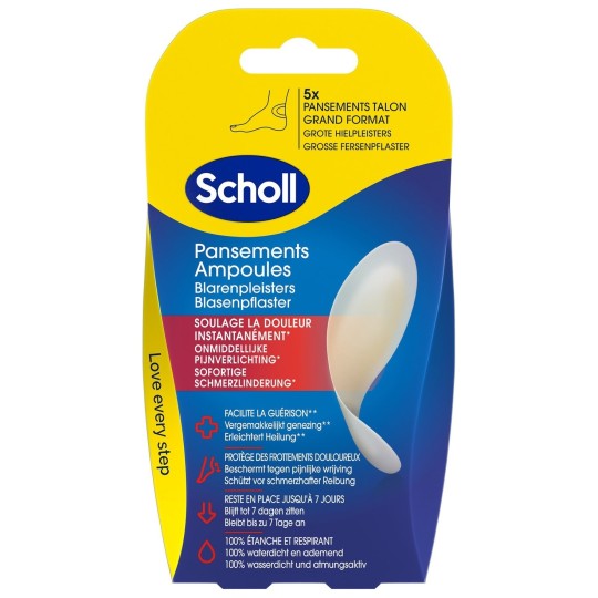 Scholl Pansements Hydrocolloïdes Soulage Ampoules Talons X5