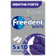 Freedent White Chewing-Gum Sans Sucres Menthe Forte - 5x10 Dragées - 70g