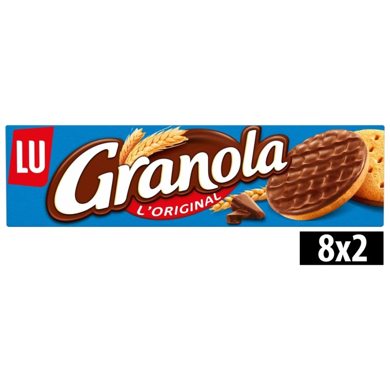Lu Granola Biscuits Sablés Nappés au Chocolat au Lait - 200g