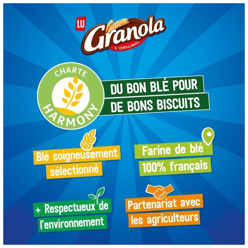 Lu Granola Biscuits Sablés Nappés au Chocolat au Lait - 200g