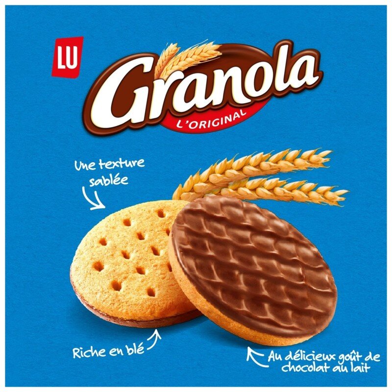Lu Granola Biscuits Sablés Nappés au Chocolat au Lait - 200g