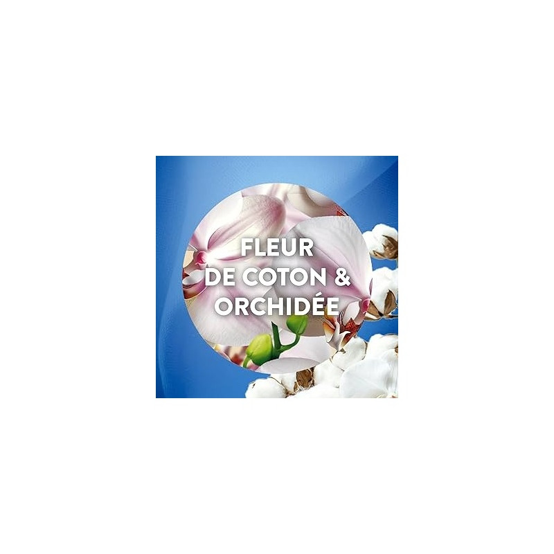 Air Wick Active Fresh 24h/24 Recharge Désodorisant Automatique Sans Gaz - Douceur de Coton & Orchidée - 228ml