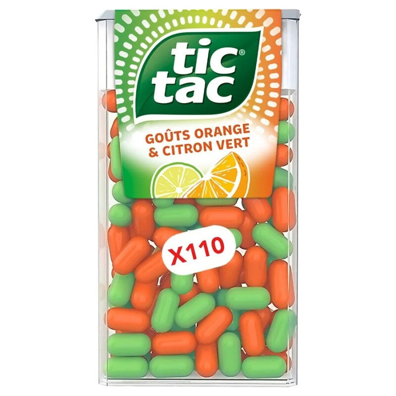 Tic Tac Pastilles - Goûts Orange & Citron Vert - X110