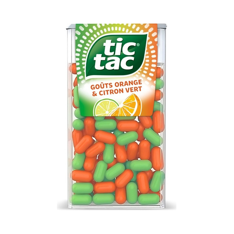 Tic Tac Pastilles - Goûts Orange & Citron Vert - X110