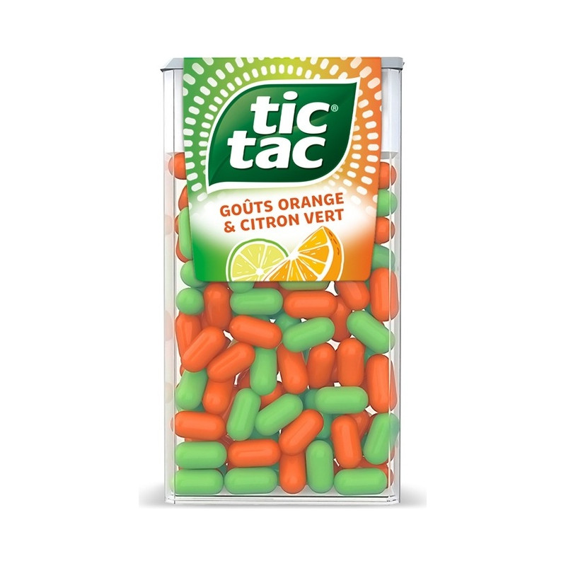 Tic Tac Pastilles - Goûts Orange & Citron Vert - X110
