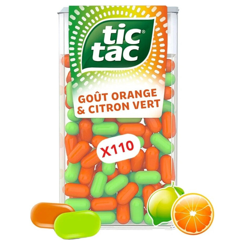 Tic Tac Pastilles - Goûts Orange & Citron Vert - X110