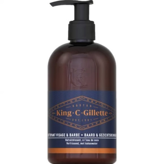Gillette King C جل غسيل الوجه واللحية - 350 مل
