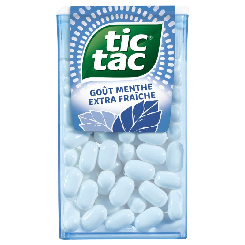 Tic Tac Menthe Extra Fraîche - Boîte de 110 Pastilles - 54g