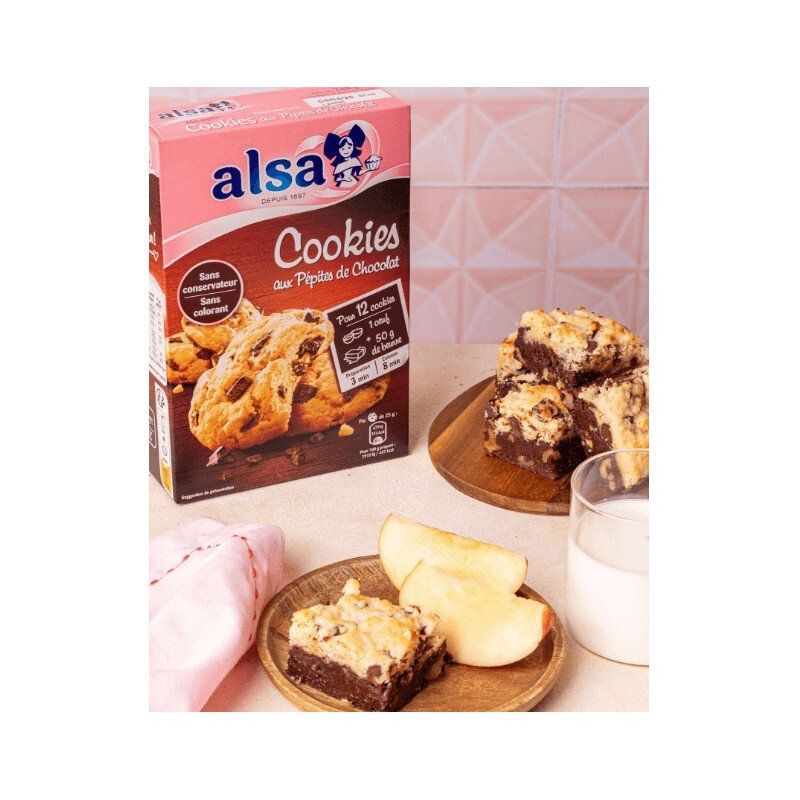 Alsa Préparation pour Cookies aux Pépites de Chocolat - 240g