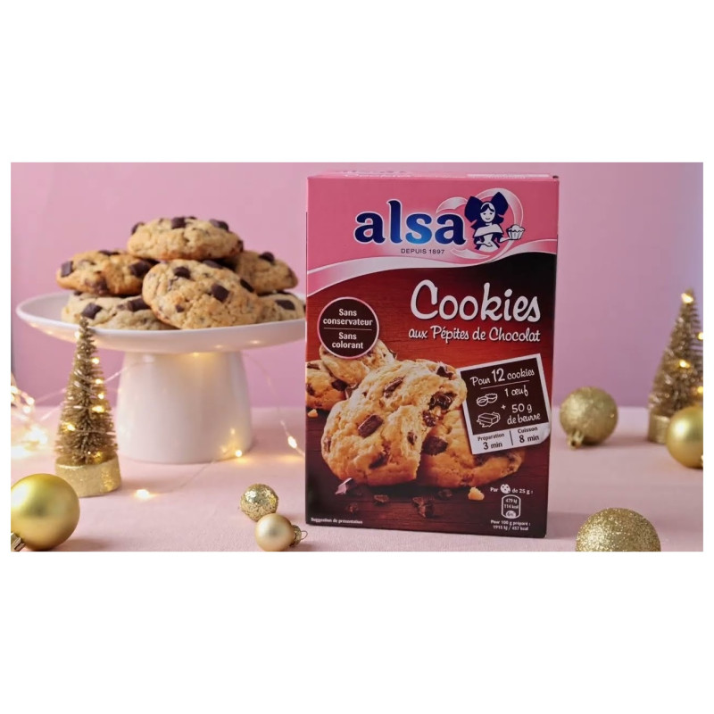 Alsa Préparation pour Cookies aux Pépites de Chocolat - 240g