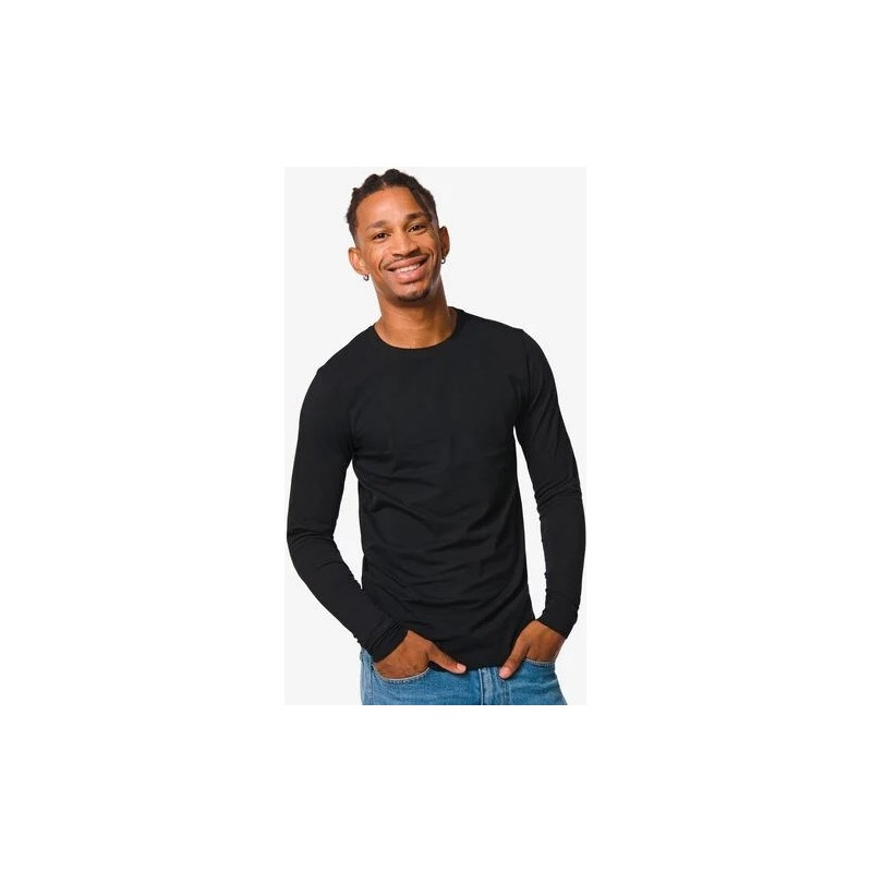 Esmara T-Shirt à Manches Longues Homme - Taille XL - Noir