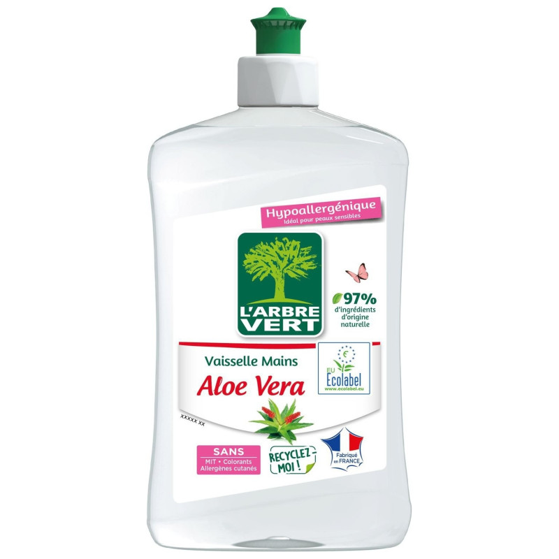 L'Arbre Vert Liquide Vaisselle Aloe Vera Hypoallergénique Ecolabel - 500ml