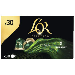 L'Or Café Capsules Brésil Intensité 8 Compatibles Nespresso® - Lot de 30