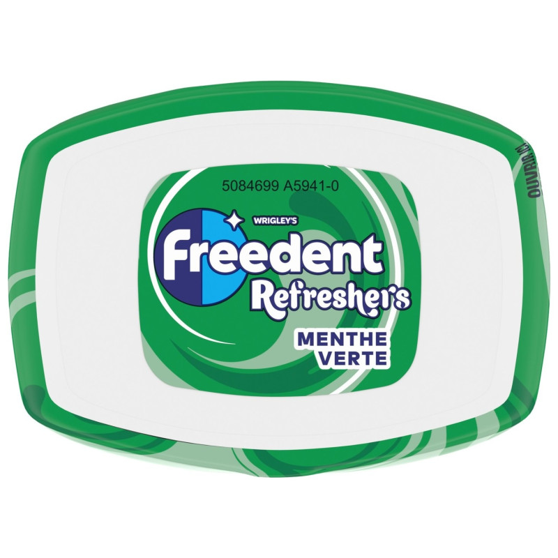 Freedent Refreshers Chewing-Gum Sans Sucres Menthe Verte - 30 Cubes