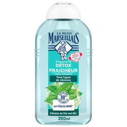 nouveau Le Petit Marseillais Shampooing Détox Fraîcheur - Tous Types de Cheveux - 250ml