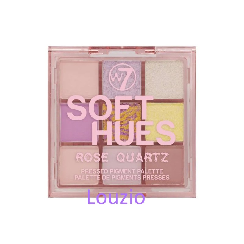 W7 Soft Hues Eyeshadow Palette - Rose Quartz - 9 Colors
