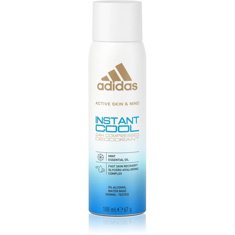 Adidas Active Skin and Mind مزيل عرق بخاخ - حماية 24 ساعة - إنستانت كول - 2x100 مل