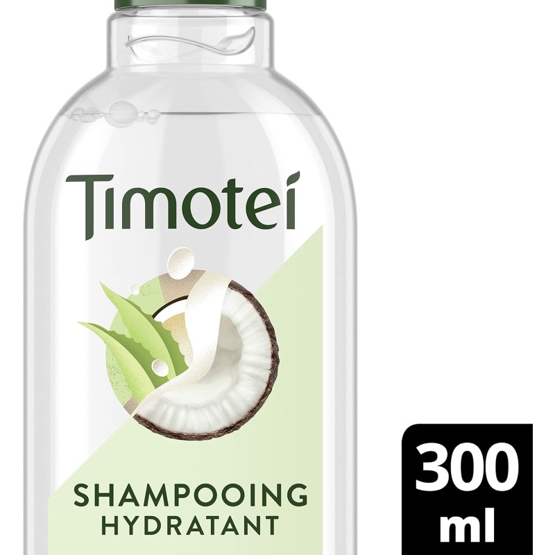 Timotei Shampooing Hydratant au Lait de Coco et Aloe Vera, 300ml