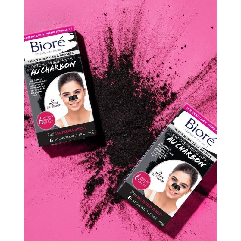 BIORÉ 6 Patchs Purifiants au Charbon