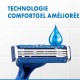 Gillette Sensor3 Comfort, Rasoirs Jetables Pour Homme, Lot De 3 Rasoirs Jetables