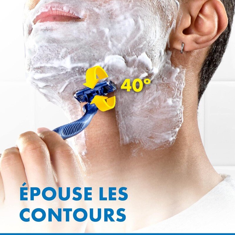 Gillette Sensor3 Comfort, Rasoirs Jetables Pour Homme, Lot De 3 Rasoirs Jetables