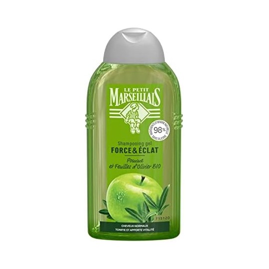 LE PTIT MARSEILLAIS - Force & Eclat Pomme & Feuille D'Olivier Bio 250Ml - le Lot De 4