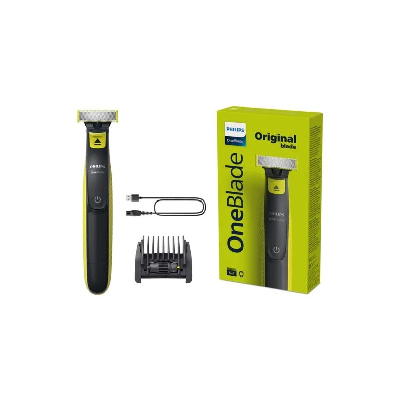 Philips OneBlade الأصلي وجه - حلاقة حلاقة كهربائية 1 شفرة للوجه 1 كعب قابل للتعديل 5 في 11 شفرة