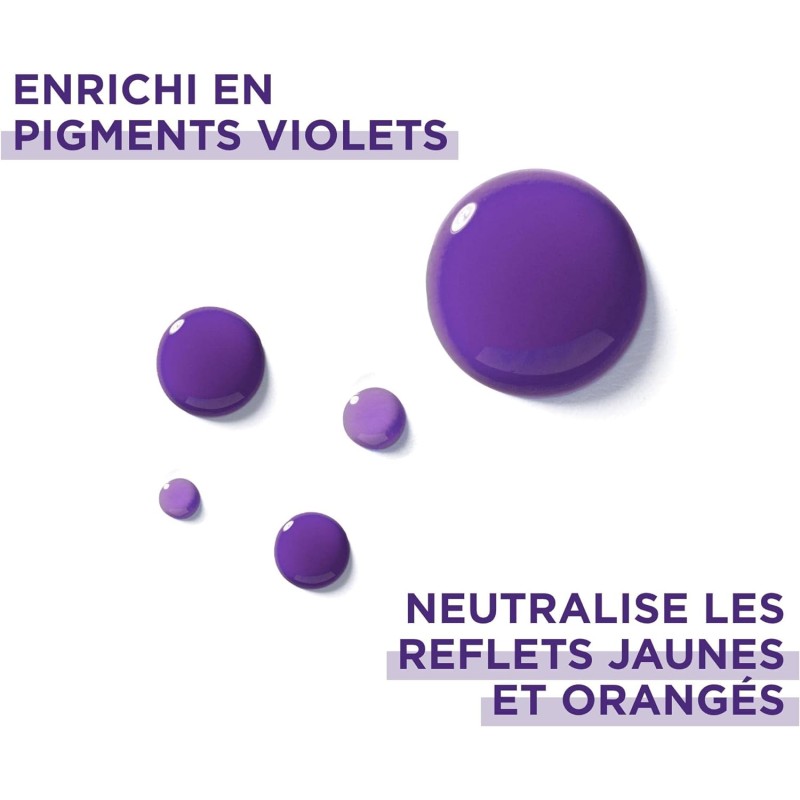 L'Oréal Paris - Masque Violet Démêlant Déjaunisseur - Pour Cheveux Méchés, Blonds ou Blancs - Neutralisation des Reflets Jaunes