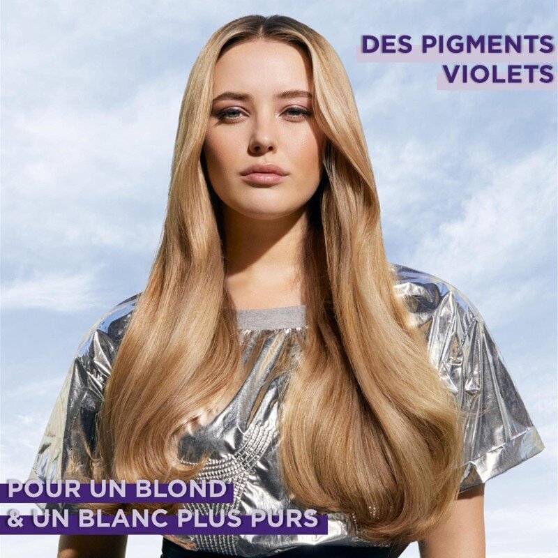 L'Oréal Paris - Masque Violet Démêlant Déjaunisseur - Pour Cheveux Méchés, Blonds ou Blancs - Neutralisation des Reflets Jaunes