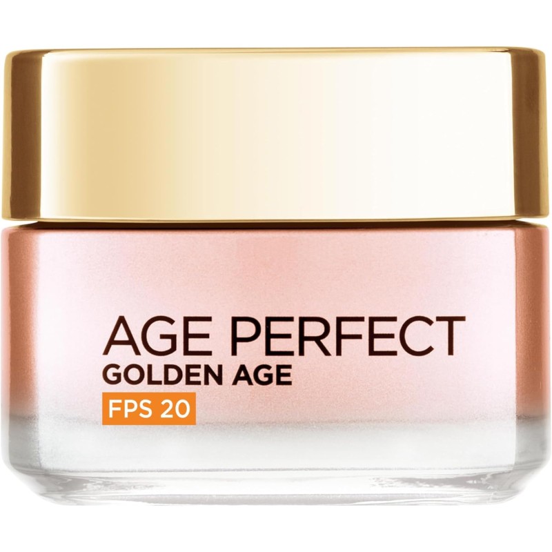 L’Oréal Paris - Age Perfect Golden Age - Soin FPS 20 Rosé Re-Fortifiant - Crème de Jour Anti-Relâchement et Eclat - Enrichi en