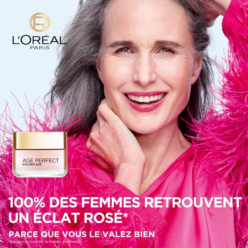L’Oréal Paris - Age Perfect Golden Age - Soin FPS 20 Rosé Re-Fortifiant - Crème de Jour Anti-Relâchement et Eclat - Enrichi en