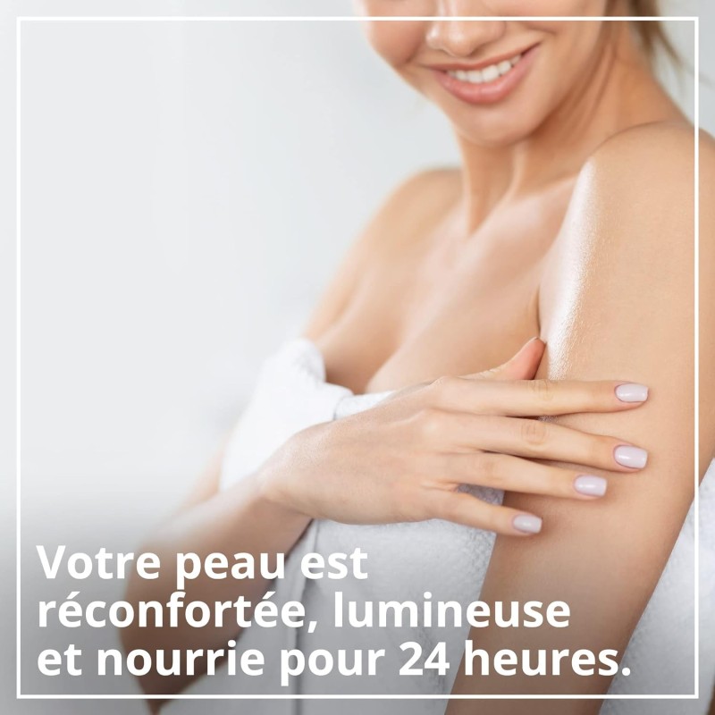 Le Petit Marseillais Lait Corps Hydratant, Sublimant, a l'Huile d'Abricot, Lys Blacn et Nacres, Pour Peaux Très Sèches, 250ml