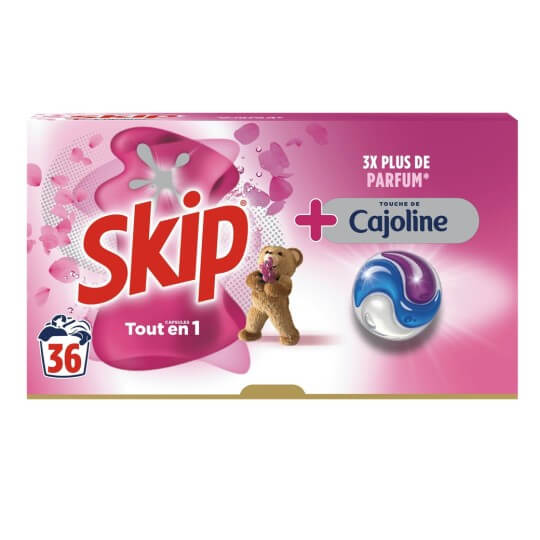 Lessive capsules tout en 1 touche de Cajoline La boite de 36 capsules