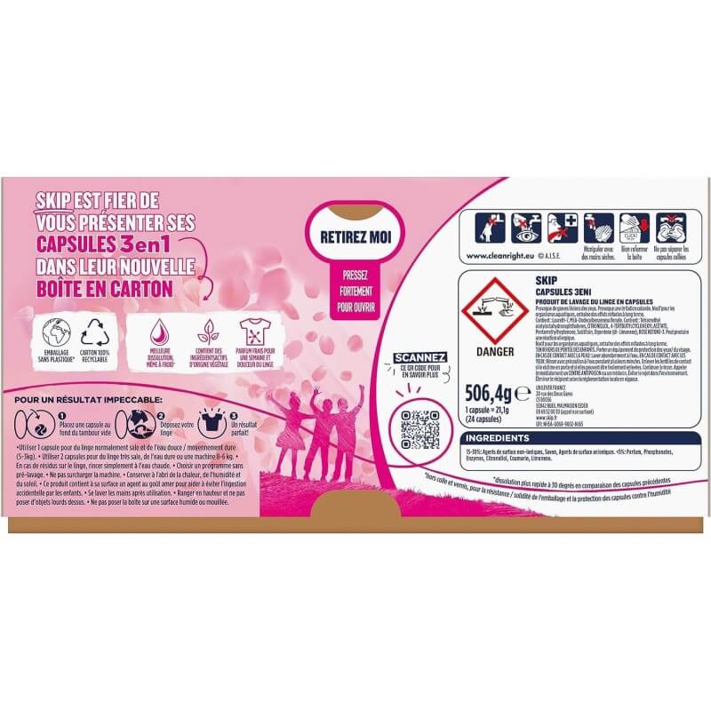 Lessive capsules tout en 1 touche de Cajoline La boite de 36 capsules