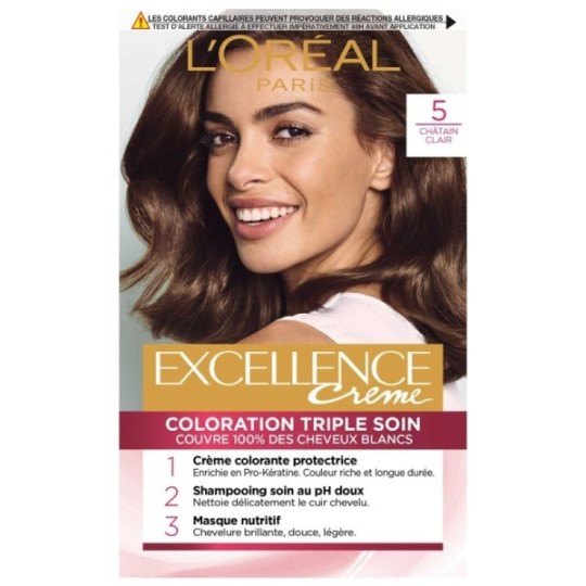 L'Oréal Paris Excellence Crème Coloration Permanente - Cheveux - Châtain Clair 5