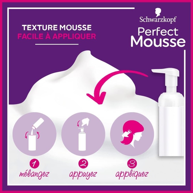 Schwarzkopf Perfect Mousse صبغة شعر دائمة - رغوة خالية من الأمونيا - ماهوجني 586