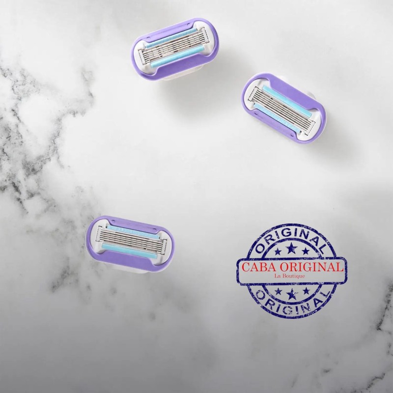 Gillette Venus Deluxe Smooth Swirl Recharges de Lames pour Rasoir Femme - 3 Recharges