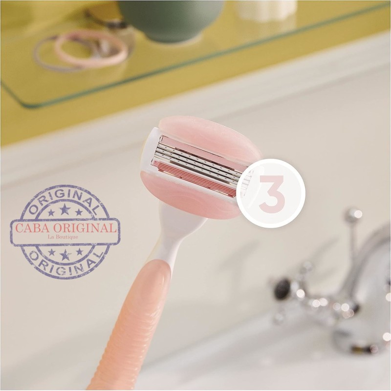 Gillette Venus Comfortglide Recharges pour Rasoir Femme - 3 Lames - Parfum Thé Blanc - X4