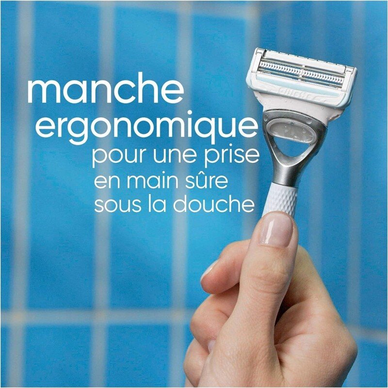 Gillette Venus Satin Care Recharges Lames pour Rasoir Poils Pubiens Femme - 4 Recharges