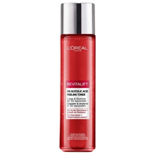L'Oréal Paris Revitalift Peeling Toner Lotion - Peau Normale à Mixte - 180ml