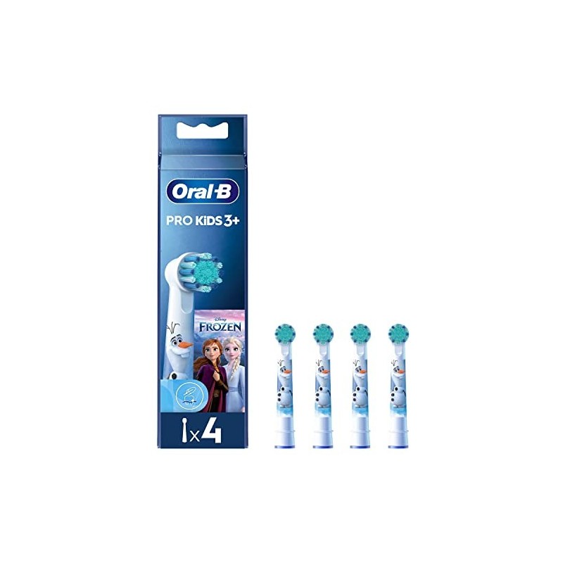 Oral-B Pro Kids Disney la Reine des Neiges Brossettes Recharge pour Brosse à Dents Électrique - Enfants 3+ - X4