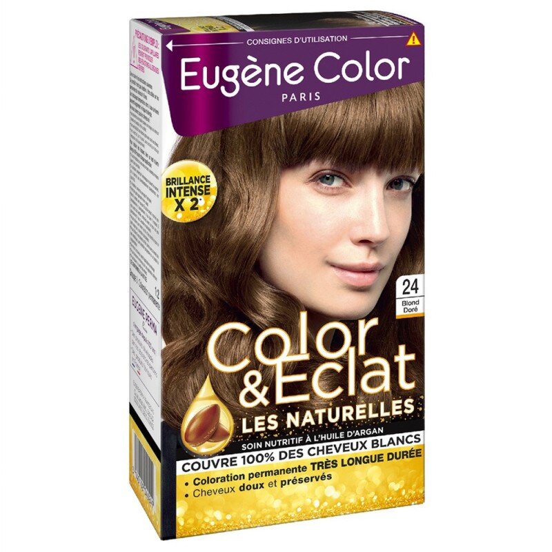Eugène Color les Naturelles Coloration Permanente Ultra Couvrante - Cheveux Blond Clair à Châtains - Blond Doré 24