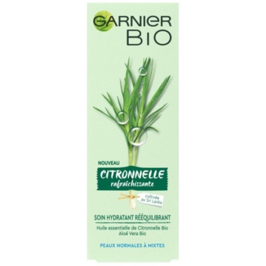 Garnier Skinactive Bio Soin Visage Hydratant Rééquilibrant - Citronnelle - 50ml