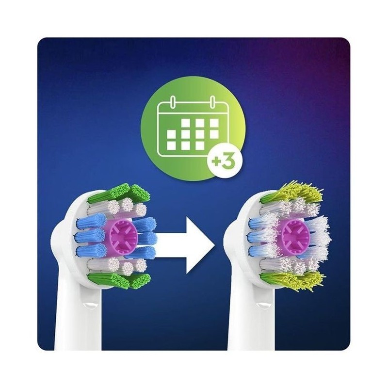 Oral-B 3d White Pro Clean Brossettes de Recharge pour Brosse à Dents Électrique - X4