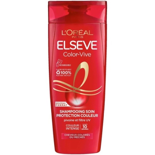 L'Oréal Paris Elseve Color-Vive شامبو عناية - للشعر المصبوغ أو المموج الجاف - 350 مل