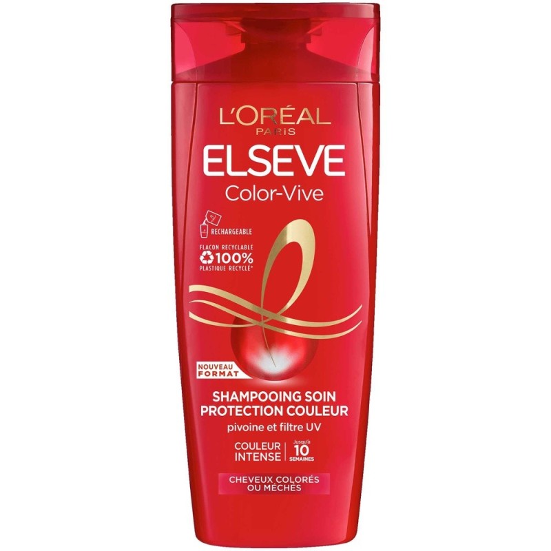 L'Oréal Paris Elseve Color-Vive Shampoing Soin - Cheveux Colorés ou Méchés Secs - 350ml