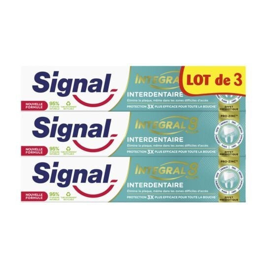 Signal Integral 8 Dentifrice Interdentaire Effet Prébiotique - 3x75ml